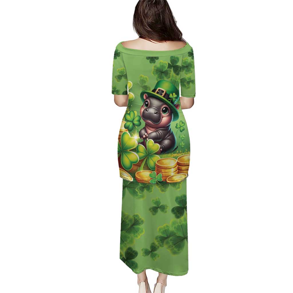 Leprechaun Moo Deng St Patricks Day Puletasi - Wonder Print Shop