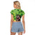 Leprechaun Moo Deng St Patricks Day Raglan Cropped T Shirt - Wonder Print Shop