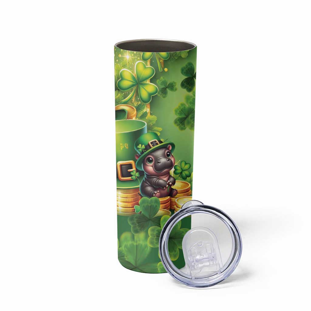 Leprechaun Moo Deng St Patricks Day Skinny Tumbler - Wonder Print Shop