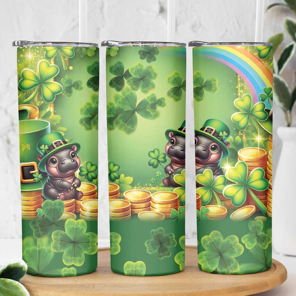 Leprechaun Moo Deng St Patricks Day Skinny Tumbler - Wonder Print Shop
