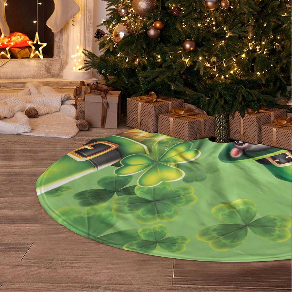 Leprechaun Moo Deng St Patricks Day Tree Skirt - Wonder Print Shop