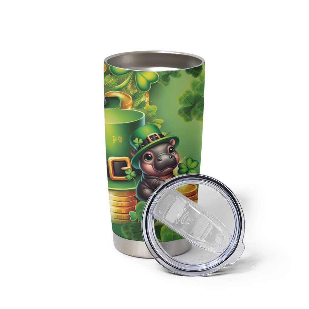 Leprechaun Moo Deng St Patricks Day Tumbler Cup - Wonder Print Shop