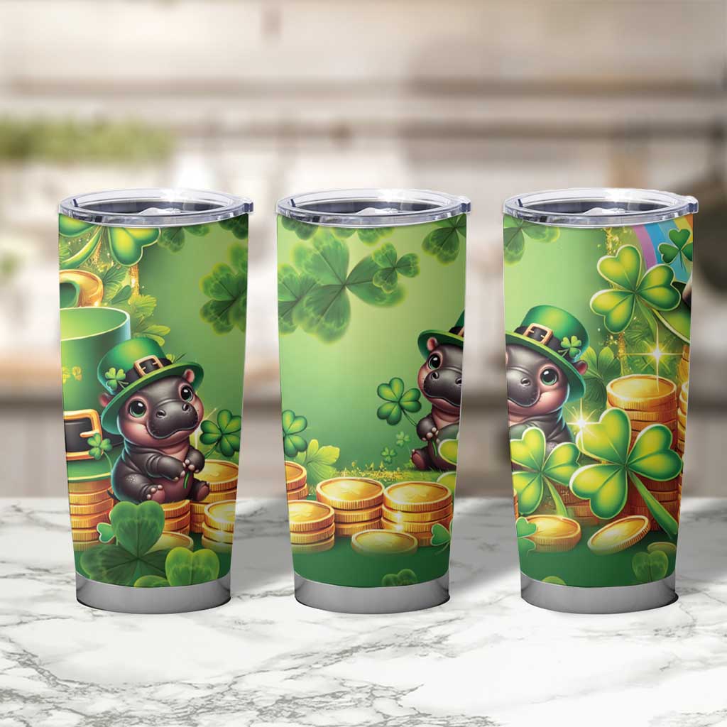 Leprechaun Moo Deng St Patricks Day Tumbler Cup - Wonder Print Shop