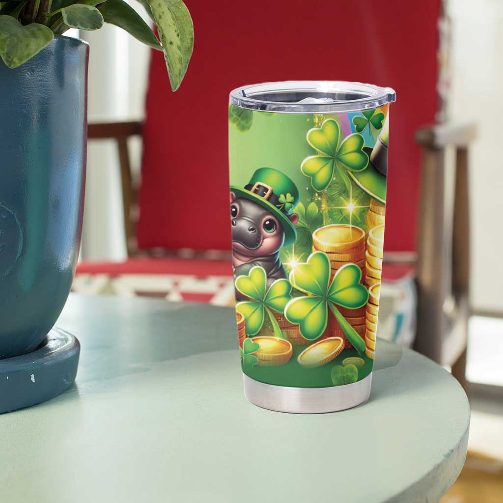 Leprechaun Moo Deng St Patricks Day Tumbler Cup - Wonder Print Shop
