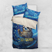 Sloth Life Is The Best Life Bedding Set with Starry Night Sky LT9 - Wonder Print Shop
