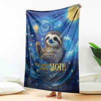 Sloth Life Is The Best Life Blanket with Starry Night Sky