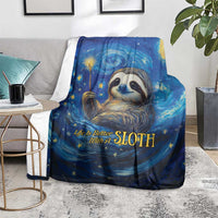 Sloth Life Is The Best Life Blanket with Starry Night Sky