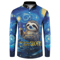 Sloth Life Is The Best Life Button Sweatshirt with Starry Night Sky LT9 - Wonder Print Shop