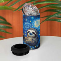 Sloth Life Is The Best Life 4 in 1 Can Cooler Tumbler with Starry Night Sky LT9 - Wonder Print Shop