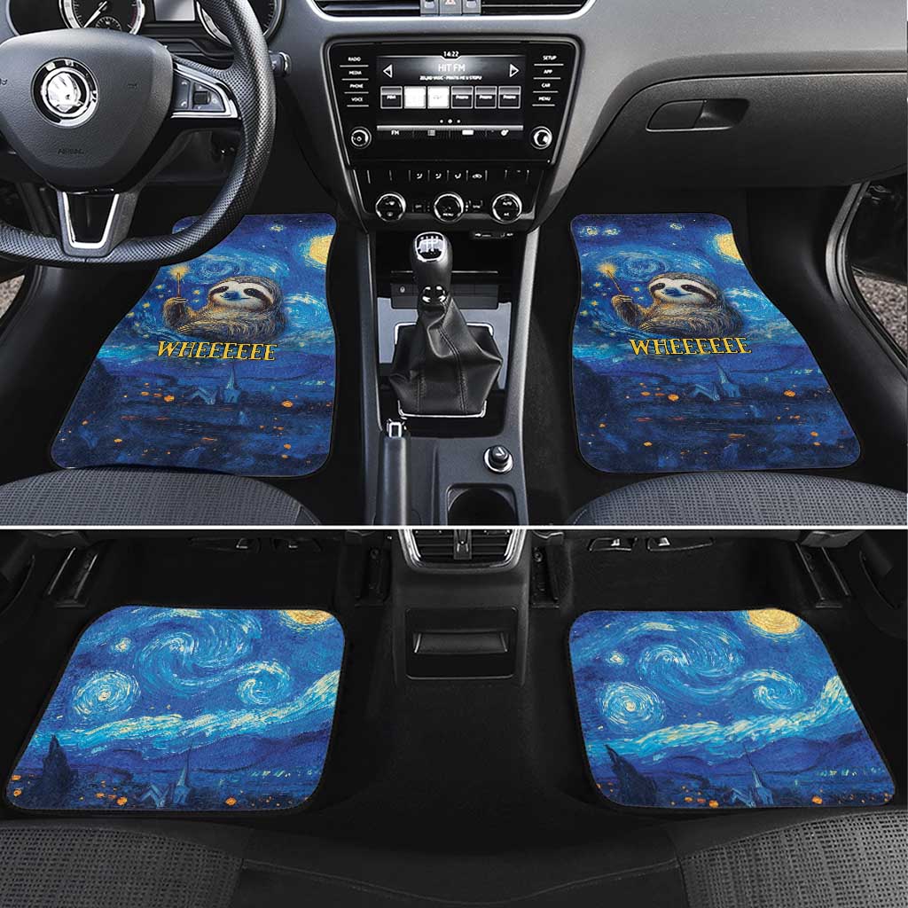 Sloth Life Is The Best Life Car Mats with Starry Night Sky LT9 - Wonder Print Shop