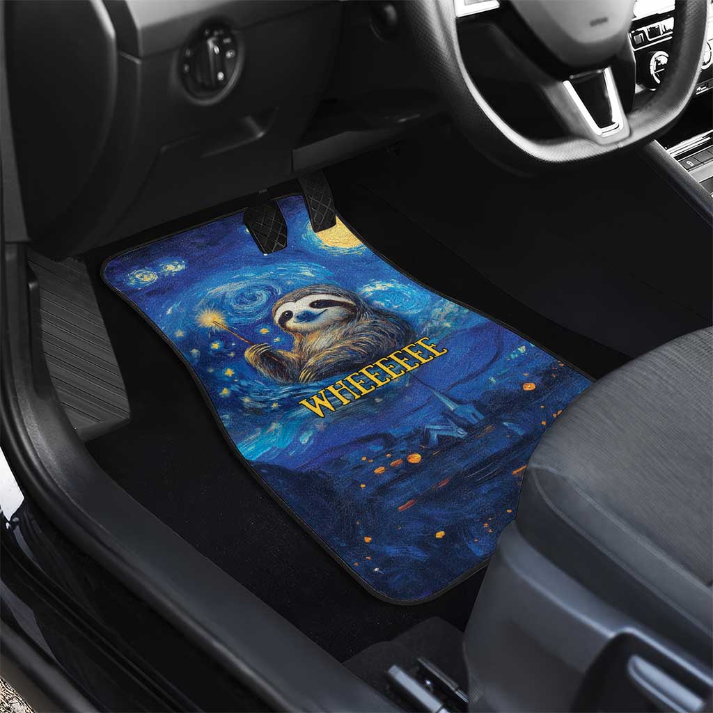 Sloth Life Is The Best Life Car Mats with Starry Night Sky LT9 - Wonder Print Shop
