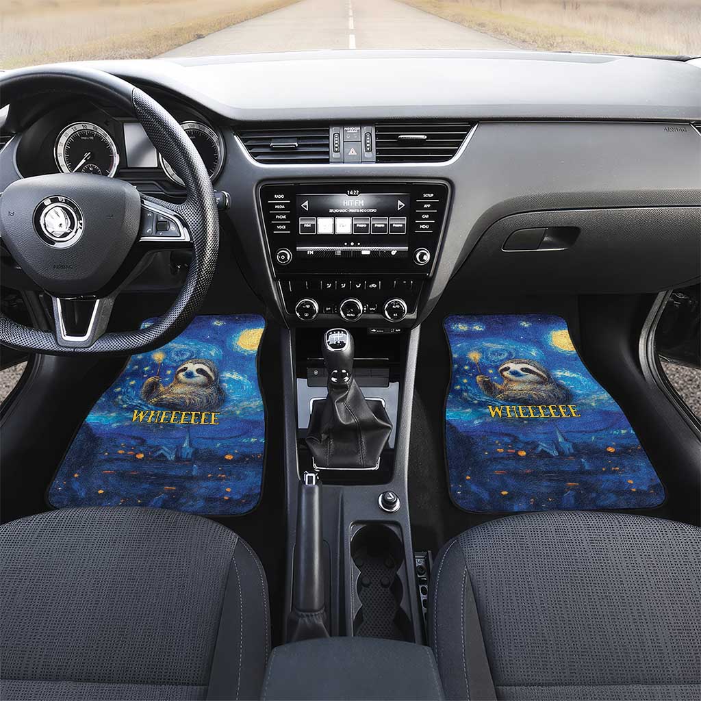 Sloth Life Is The Best Life Car Mats with Starry Night Sky LT9 - Wonder Print Shop