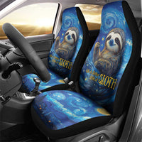 Sloth Life Is The Best Life Car Seat Cover with Starry Night Sky LT9 - Wonder Print Shop