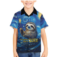 Sloth Life Is The Best Life Family Matching Mermaid Dress and Hawaiian Shirt with Starry Night Sky LT9 - Wonder Print Shop