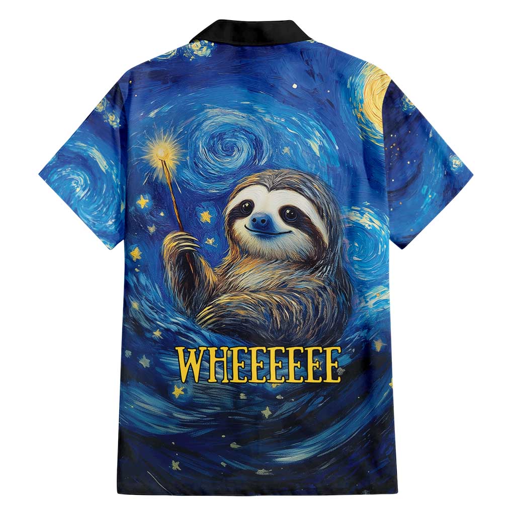 Sloth Life Is The Best Life Family Matching Off Shoulder Maxi Dress and Hawaiian Shirt with Starry Night Sky LT9 - Wonder Print Shop
