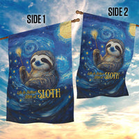 Sloth Life Is The Best Life Garden Flag with Starry Night Sky - Wonder Print Shop