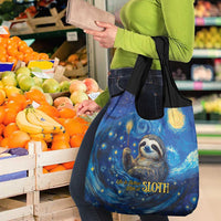 Sloth Life Is The Best Life Grocery Bag with Starry Night Sky