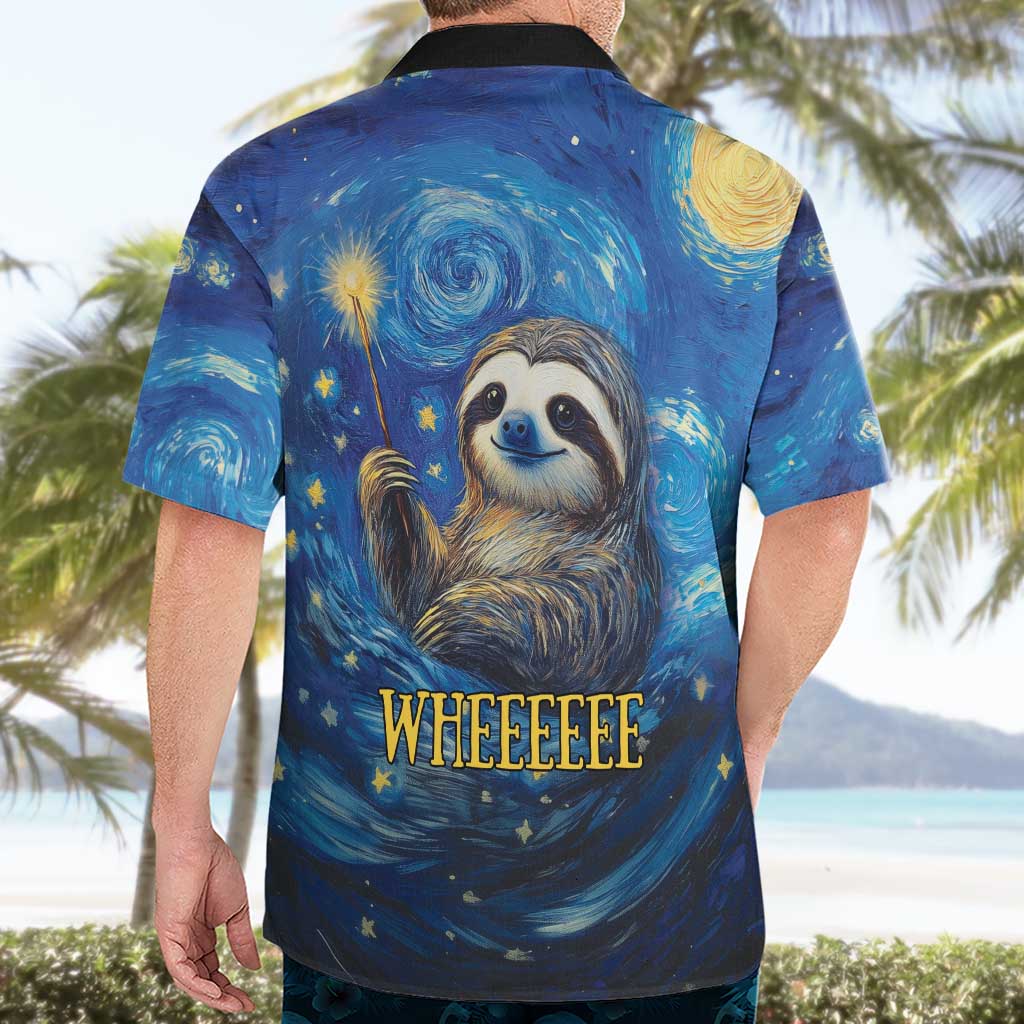 Sloth Life Is The Best Life Hawaiian Shirt with Starry Night Sky - Wonder Print Shop