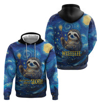 Sloth Life Is The Best Life Hoodie with Starry Night Sky - Wonder Print Shop