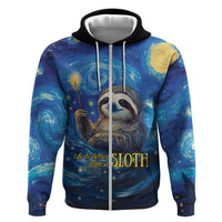 Sloth Life Is The Best Life Hoodie with Starry Night Sky - Wonder Print Shop