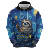 Sloth Life Is The Best Life Hoodie with Starry Night Sky - Wonder Print Shop