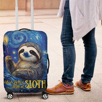 Sloth Life Is The Best Life Luggage Cover with Starry Night Sky - Wonder Print Shop