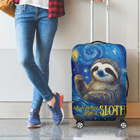 Sloth Life Is The Best Life Luggage Cover with Starry Night Sky - Wonder Print Shop