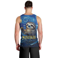 Sloth Life Is The Best Life Men Tank Top with Starry Night Sky - Wonder Print Shop