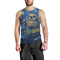 Sloth Life Is The Best Life Men Tank Top with Starry Night Sky - Wonder Print Shop