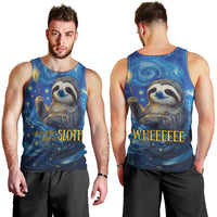 Sloth Life Is The Best Life Men Tank Top with Starry Night Sky - Wonder Print Shop