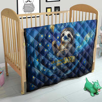 Sloth Life Is The Best Life Quilt with Starry Night Sky - Wonder Print Shop