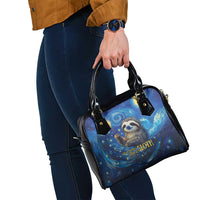 Sloth Life Is The Best Life Shoulder Handbag with Starry Night Sky