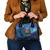 Sloth Life Is The Best Life Shoulder Handbag with Starry Night Sky