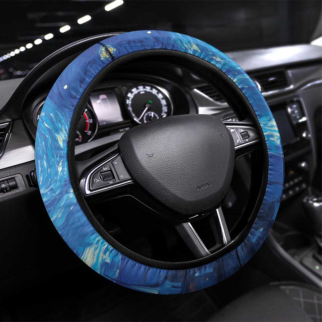 Sloth Life Is The Best Life Steering Wheel Cover with Starry Night Sky - Wonder Print Shop