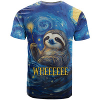 Sloth Life Is The Best Life T Shirt with Starry Night Sky - Wonder Print Shop