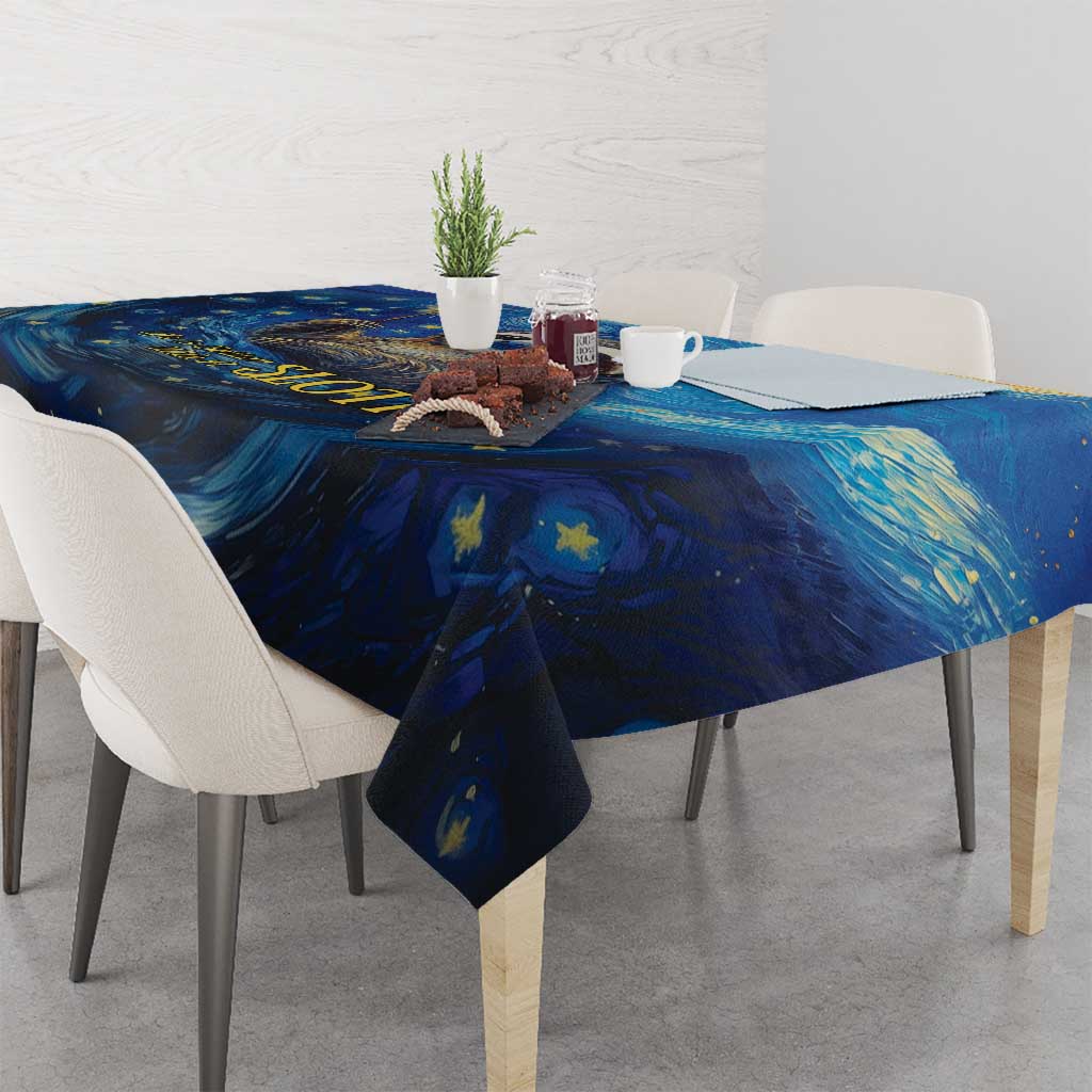 Sloth Life Is The Best Life Tablecloth with Starry Night Sky - Wonder Print Shop