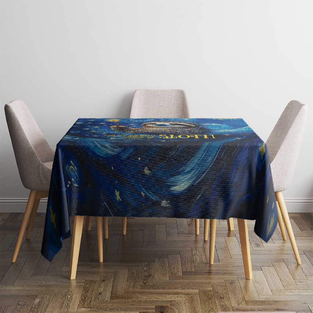 Sloth Life Is The Best Life Tablecloth with Starry Night Sky - Wonder Print Shop