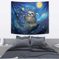 Sloth Life Is The Best Life Tapestry with Starry Night Sky - Wonder Print Shop