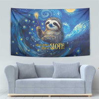 Sloth Life Is The Best Life Tapestry with Starry Night Sky - Wonder Print Shop