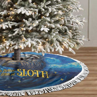 Sloth Life Is The Best Life Tree Skirt with Starry Night Sky - Wonder Print Shop
