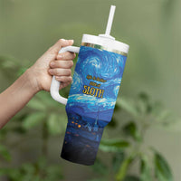 Sloth Life Is The Best Life Tumbler With Handle with Starry Night Sky - Wonder Print Shop