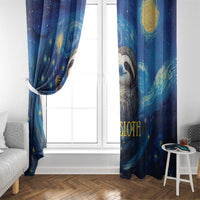 Sloth Life Is The Best Life Window Curtain with Starry Night Sky - Wonder Print Shop