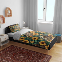Sloth with Flowers Seamless Style Bedding Set LT9 - Wonder Print Shop