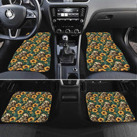 Sloth with Flowers Seamless Style Car Mats LT9 - Wonder Print Shop