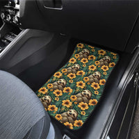 Sloth with Flowers Seamless Style Car Mats LT9 - Wonder Print Shop