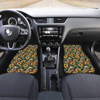 Sloth with Flowers Seamless Style Car Mats LT9 - Wonder Print Shop