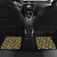 Sloth with Flowers Seamless Style Car Mats LT9 - Wonder Print Shop