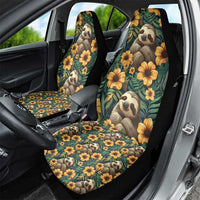 Sloth with Flowers Seamless Style Car Seat Cover LT9 - Wonder Print Shop