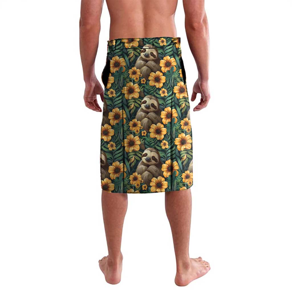 Sloth with Flowers Seamless Style Lavalava - Wonder Print Shop