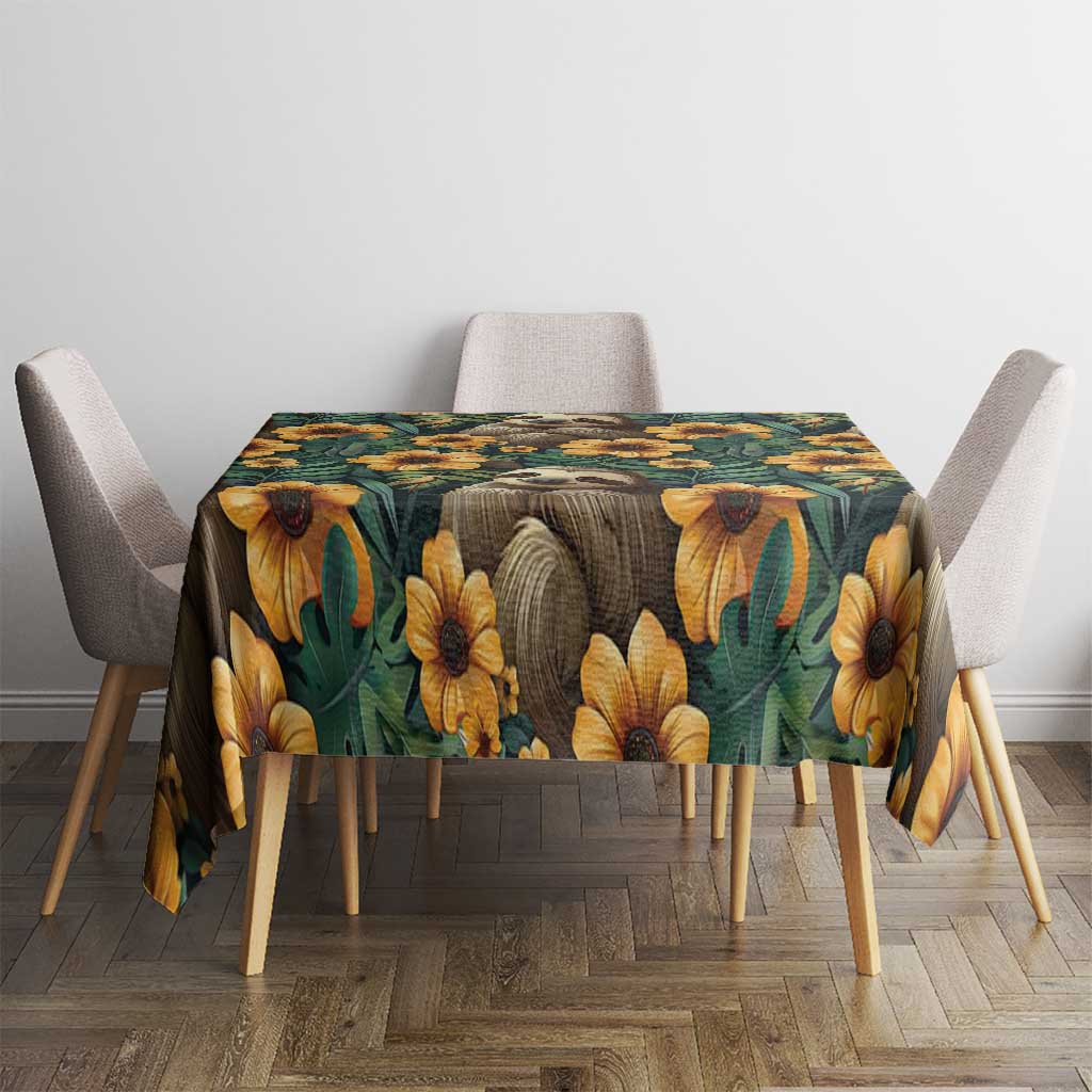 Sloth with Flowers Seamless Style Tablecloth - Wonder Print Shop